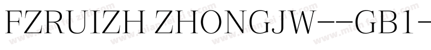 FZRUIZH ZHONGJW--GB1字体转换